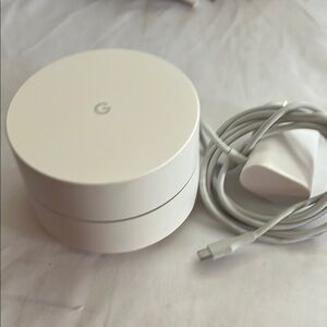 Google White WiFi Router with power adapter